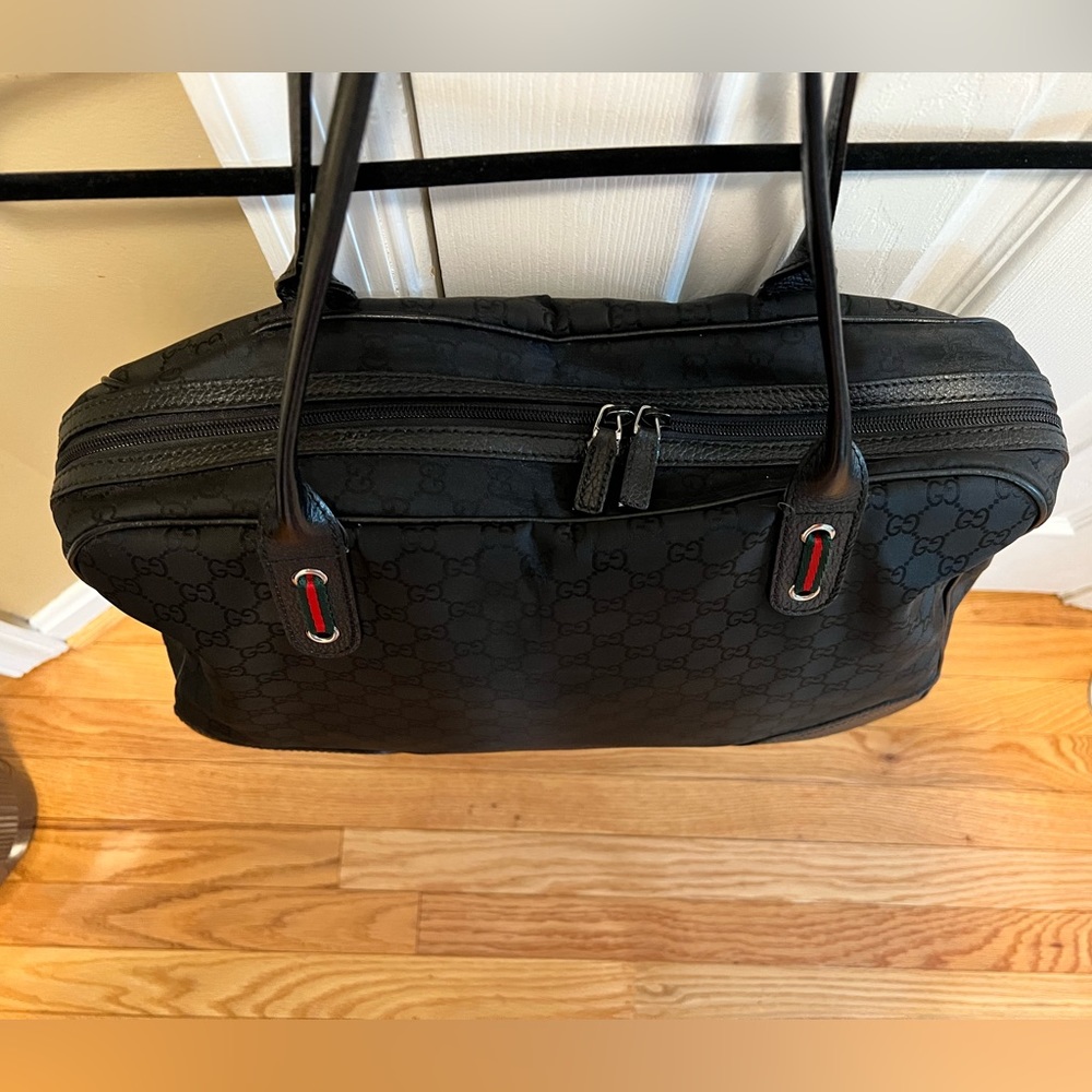 Gucci Canvas Zippered Tote Bag